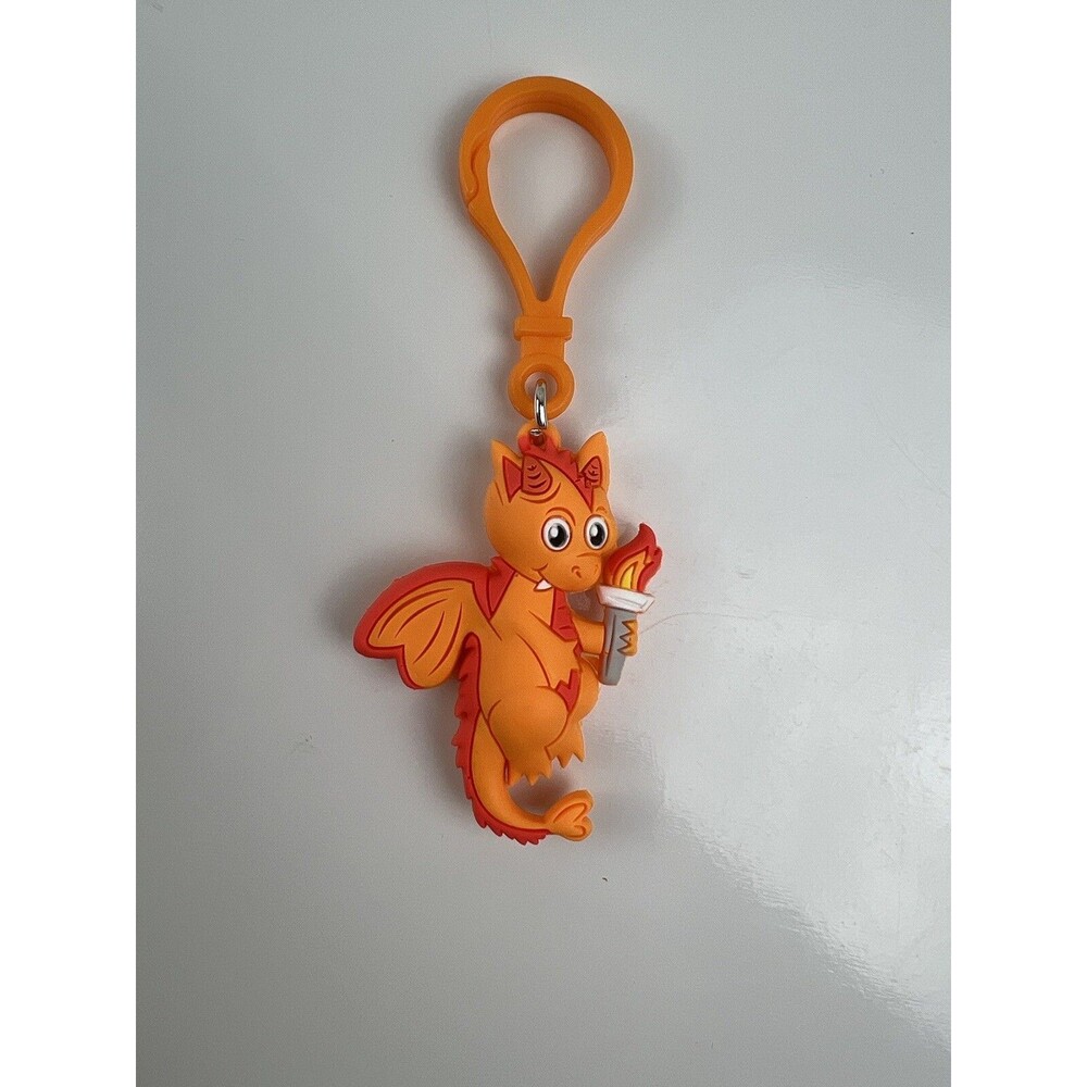 Kids Challenge Keychain Hearty Orange Dragon American Heart Association Bag Clip